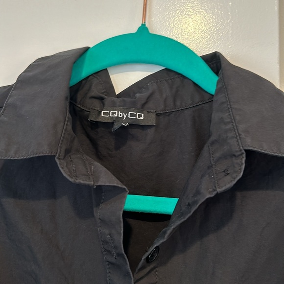 CQbyCQ Button down Black Maxi Dress Puff Sleeve with Belt - Picture 7 of 9